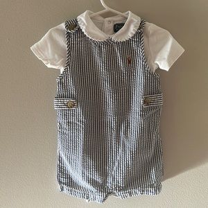 Polo two piece seersucker set.  Size 12 months.